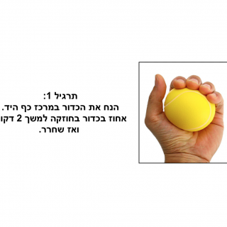 כדור מחיצה לחיזוק האצבעות ושחרור מתח