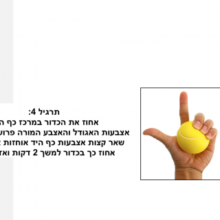 כדור מחיצה לחיזוק האצבעות ושחרור מתח