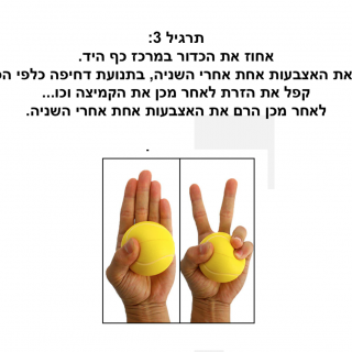 כדור מחיצה לחיזוק האצבעות ושחרור מתח